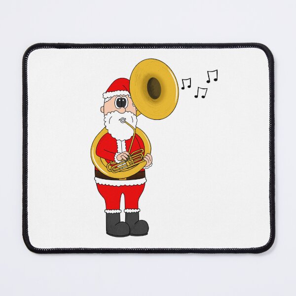 Item preview, Santa Playing Sousaphone, Christmas Sousaphonist Brass Musician designed and sold by doodlerob.