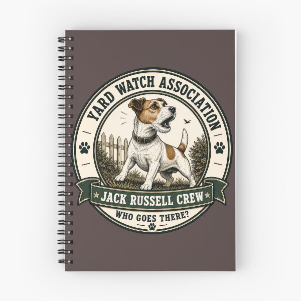 Item preview, Yard Watch Association - Jack Russell Crew - Who Goes There?/Funny Jack Russell Dog Badge Logo  designed and sold by Halejo68.