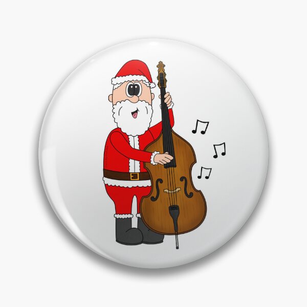 Item preview, Santa Playing Double Bass, Christmas Bassist Musician Music Teacher designed and sold by doodlerob.