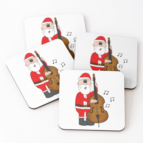 Item preview, Santa Playing Double Bass, Christmas Bassist Musician Music Teacher designed and sold by doodlerob.