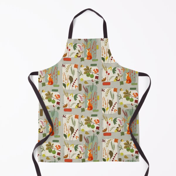 Item preview, Autumn Wildlife Botanical Geometric Rectangle Pattern with Fox designed and sold by Vibria Pattern Studio.