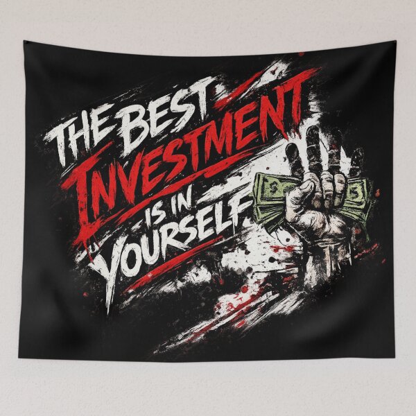 Item preview, The Best Investment Is in Yourself – Inspirational Typography Design designed and sold by ArtisticHeart21.