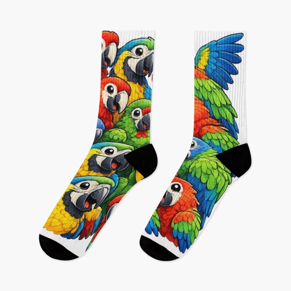 Item preview, Colorful Cartoon Parrot Flock designed and sold by MKDSN.