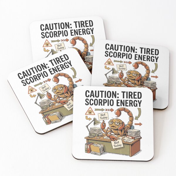 Item preview, Caution Tired Scorpio Energy Vintage Workplace Safety Poster designed and sold by urbinet.