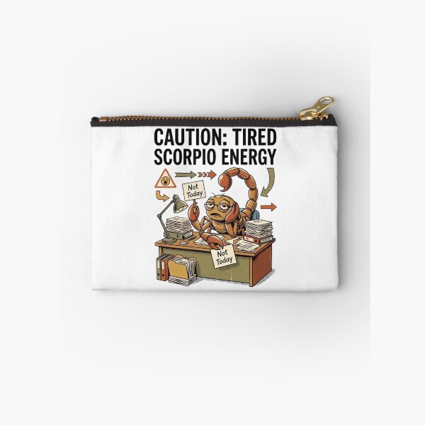 Item preview, Caution Tired Scorpio Energy Vintage Workplace Safety Poster designed and sold by urbinet.