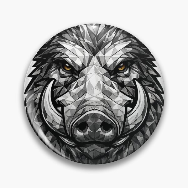 Item preview, Geometric Wild Boar Head | Low Poly Wildlife Vector Sticker designed and sold by DesertInkArt.