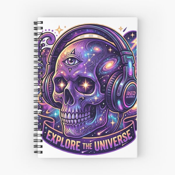 Item preview, Cosmic Skull Headphones Third Eye Space Explore The Universe designed and sold by cannsuh.