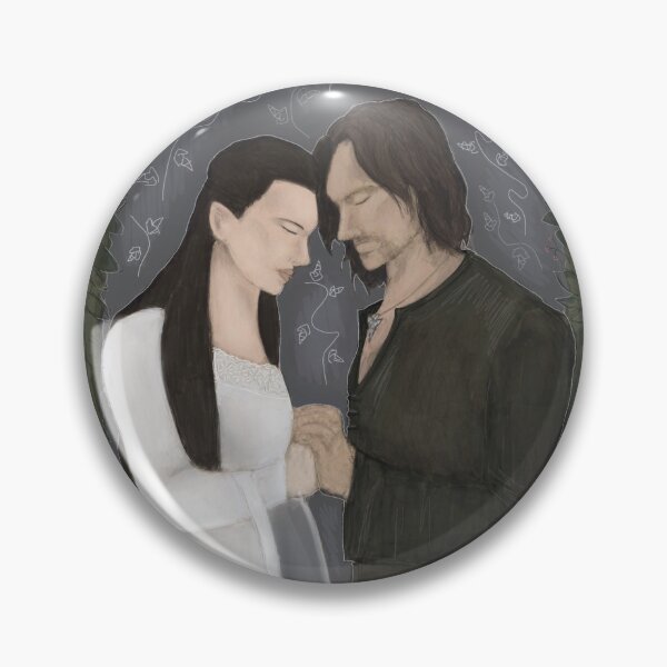 Item preview, Aragorn and Arwen Sticker - The Lord of the Rings designed and sold by Hannah's Hand Drawn.