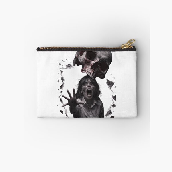 Item preview, Screaming girl reaching out under skull with spike as isolated element designed and sold by Creative88Art.