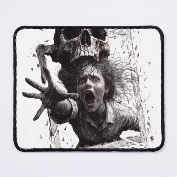 Item preview, Grungy illustration of screaming woman reaching as cut out PNG designed and sold by Creative88Art.