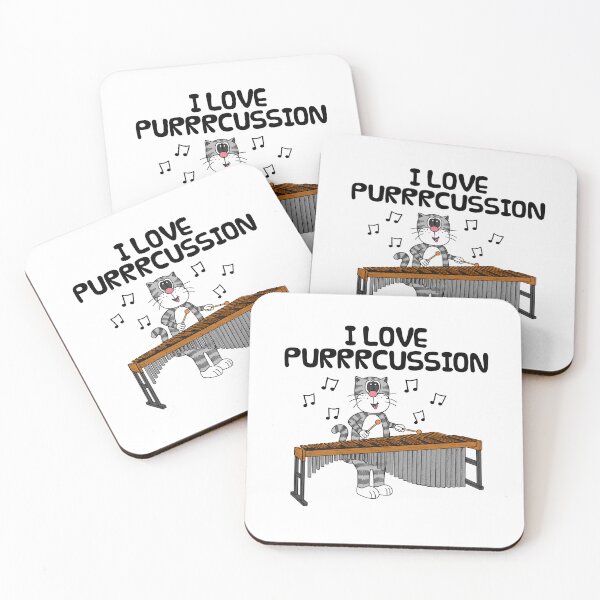 Item preview, Cat Playing Marimba, I Love Purrrcussion, Percussionist Funny designed and sold by doodlerob.