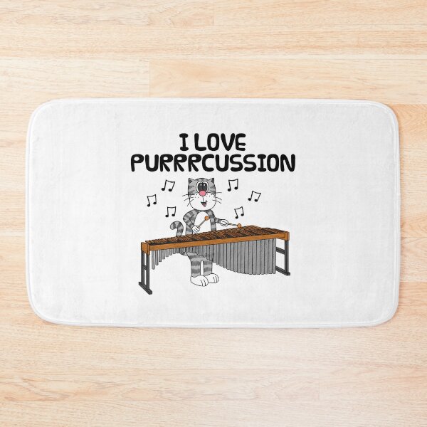 Item preview, Cat Playing Marimba, I Love Purrrcussion, Percussionist Funny designed and sold by doodlerob.