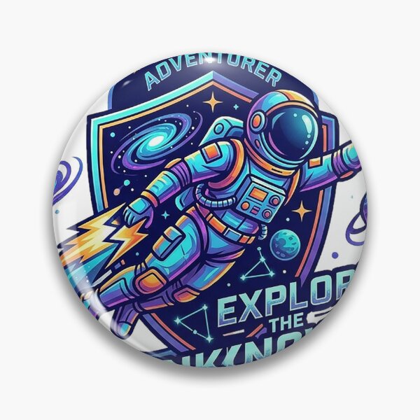 Item preview, Galactic Adventurer Astronaut Explore The Unknown Space Shield designed and sold by cannsuh.