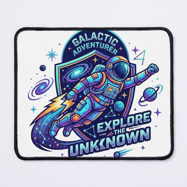 Item preview, Galactic Adventurer Astronaut Explore The Unknown Space Shield designed and sold by cannsuh.