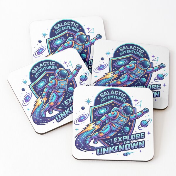 Item preview, Galactic Adventurer Astronaut Explore The Unknown Space Shield designed and sold by cannsuh.