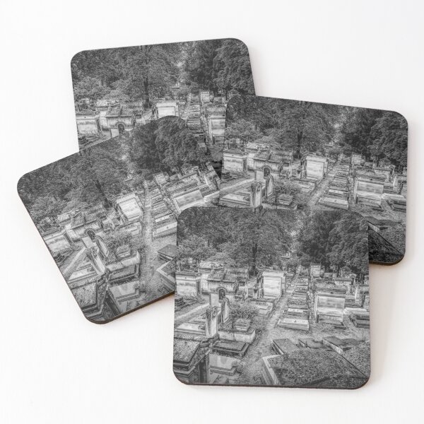 Item preview, Paris, France - Black and White View of Cimetiere de Montmartre designed and sold by jrtwynam.