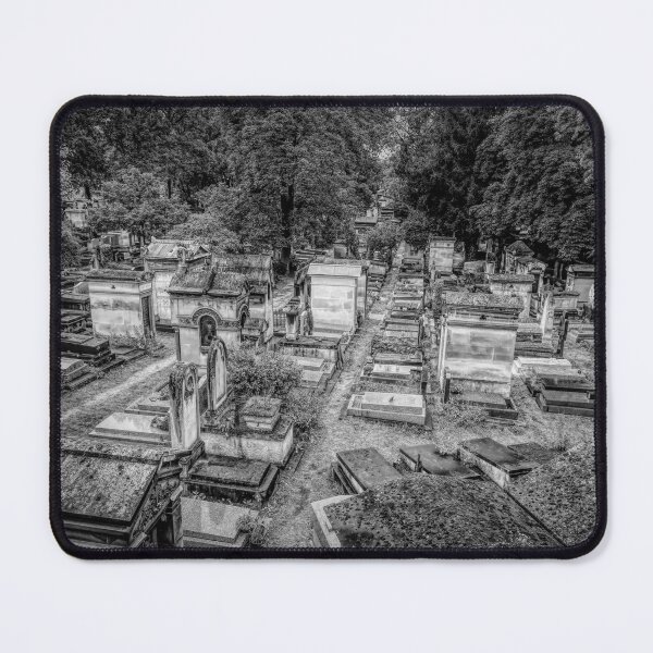 Item preview, Paris, France - Black and White View of Cimetiere de Montmartre designed and sold by jrtwynam.