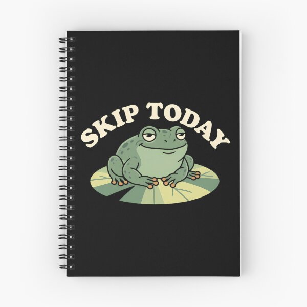 Item preview, Skip Today Lazy Frog On Lily Pad designed and sold by Linework Studio.