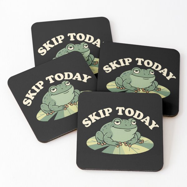 Item preview, Skip Today Lazy Frog On Lily Pad designed and sold by Linework Studio.