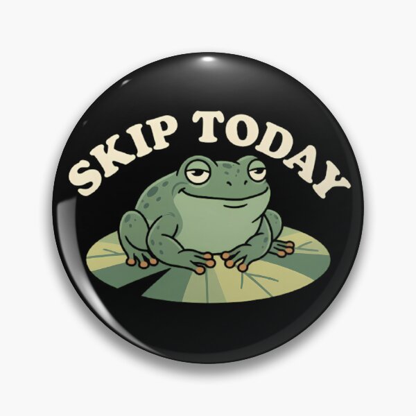 Item preview, Skip Today Lazy Frog On Lily Pad designed and sold by Linework Studio.