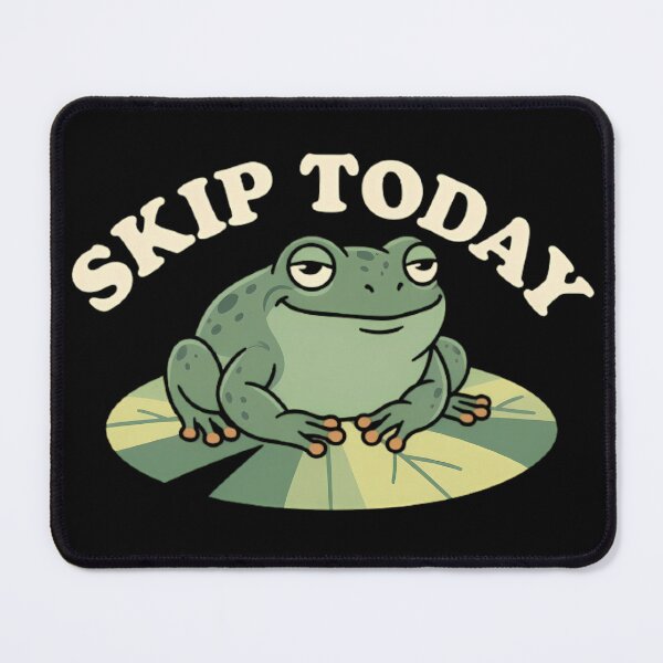 Item preview, Skip Today Lazy Frog On Lily Pad designed and sold by Linework Studio.