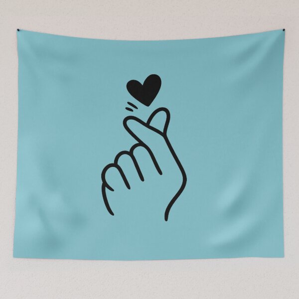 Item preview, Minimalist Finger Heart Line Art | Cute Love Hand Gesture | Modern Aesthetic Sticker designed and sold by Nusha Creations.