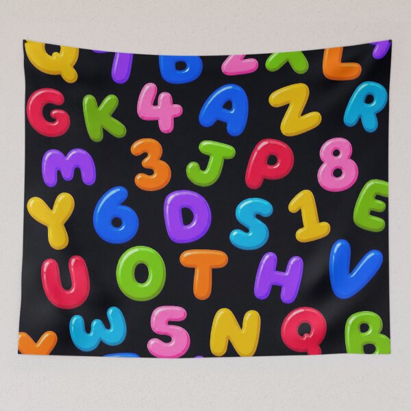 Item preview, Colorful Alphabet & Numbers Pattern – Fun Educational ABC Design designed and sold by IMuDesigner.