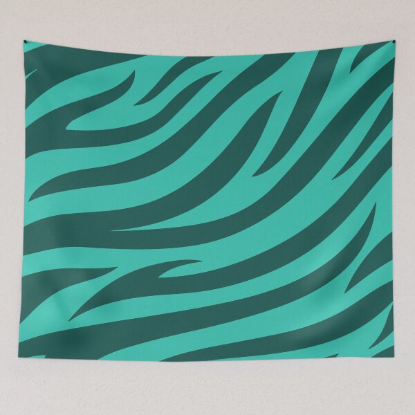 Item preview, Modern Graphic Zebra Print Pattern - Bright Teal designed and sold by Frohyou.
