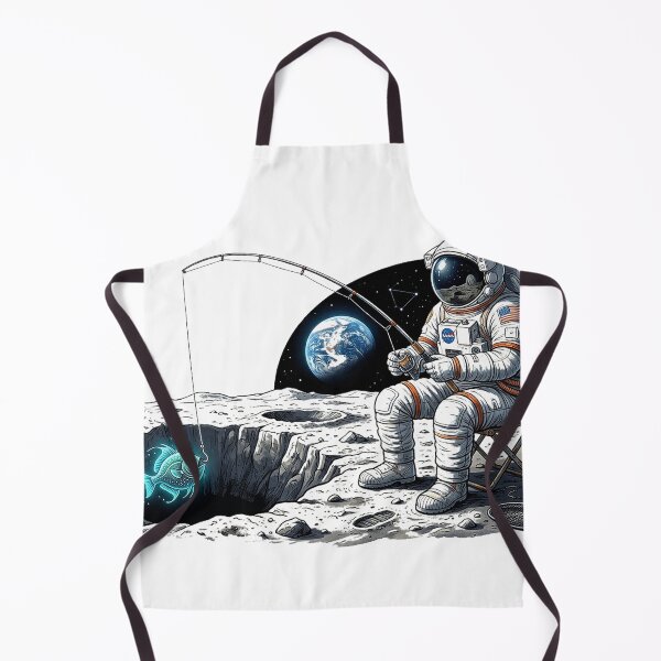 Item preview, Moon Fishing Club Astronaut Space Fisherman Glowing Fish Crater designed and sold by cannsuh.