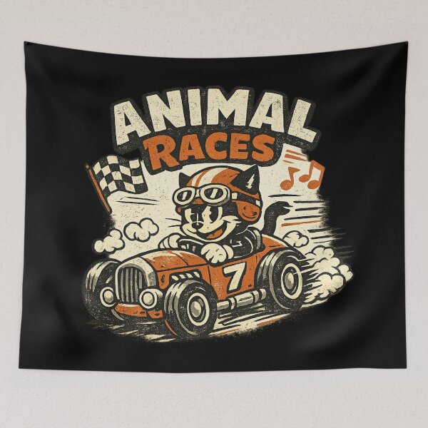 Item preview, Vintage Black Cat Racing Mascot Shirt | Retro Rubber Hose Cartoon Race Car | Classic Motorsports Graphic Tee designed and sold by LuxeBuzz.