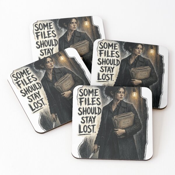 Item preview, Detective woman holding files in dark room on transparent background designed and sold by Creative88Art.
