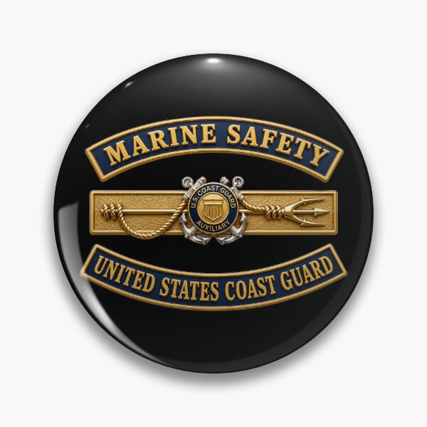 Item preview, USCG - Marine Safety - Auxiliary w txt - 3D - Enhanced designed and sold by Military Insignia Products.