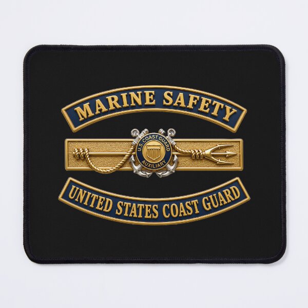 Item preview, USCG - Marine Safety - Auxiliary w txt - 3D - Enhanced designed and sold by Military Insignia Products.