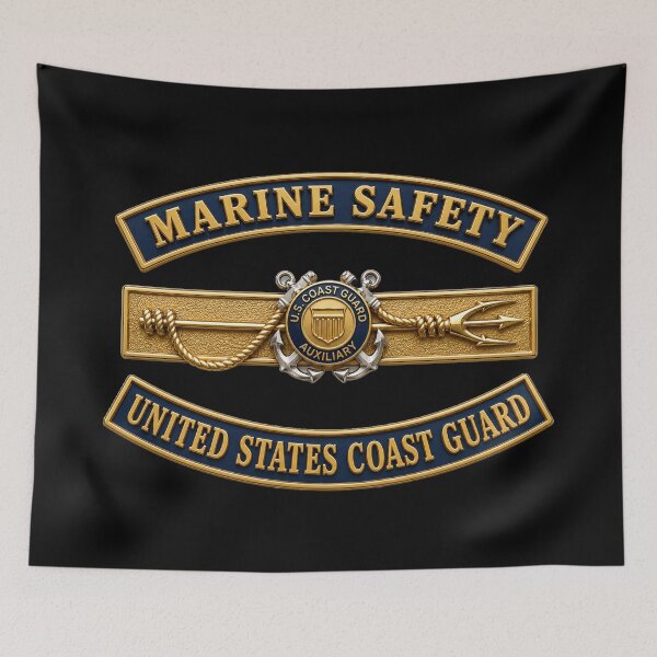 Item preview, USCG - Marine Safety - Auxiliary w txt - 3D - Enhanced designed and sold by Military Insignia Products.
