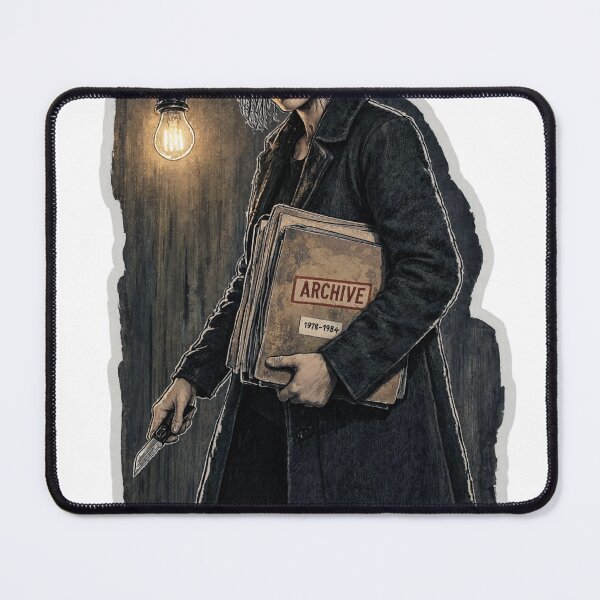 Item preview, Dark noir detective holding archive file some files as PNG element designed and sold by Creative88Art.