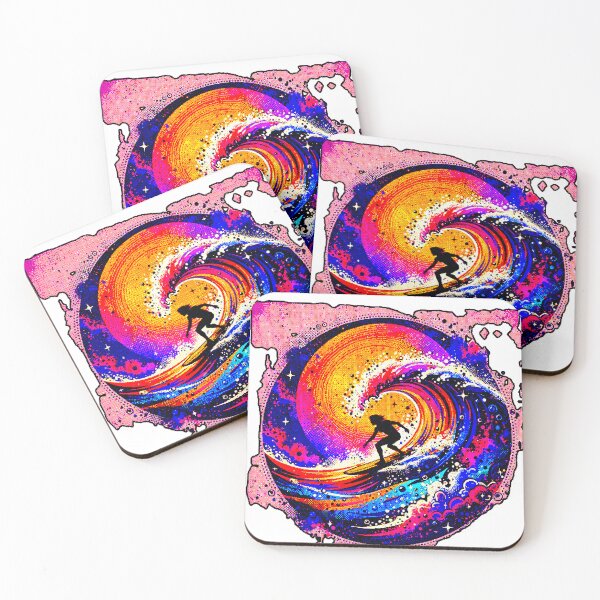 Item preview, Cosmic Surf Galaxy | Surfer on Sunset Wave designed and sold by AstronautMerch.
