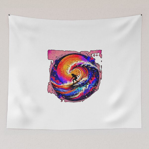 Item preview, Cosmic Surf Galaxy | Surfer on Sunset Wave designed and sold by AstronautMerch.