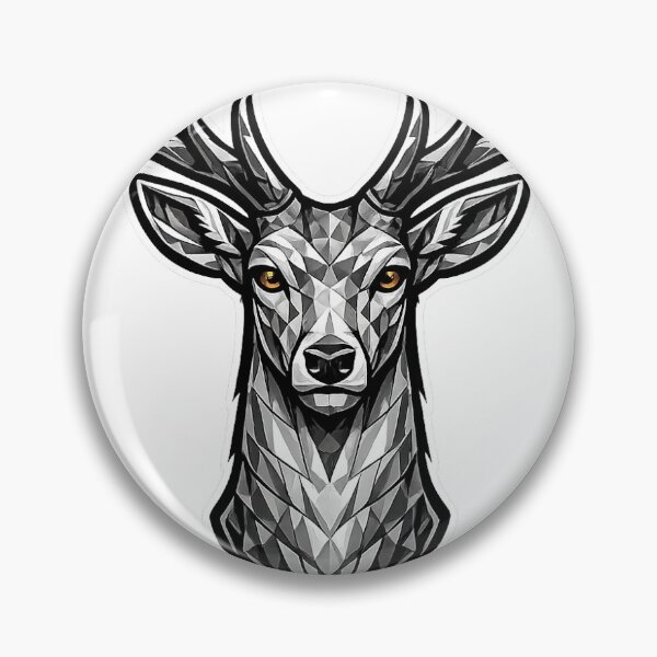 Item preview, Geometric Red Deer Head | Low Poly Deer Vector Sticker designed and sold by DesertInkArt.