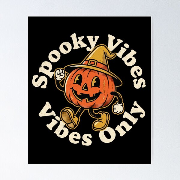 Item preview, Spooky Vibes Only Vintage Pumpkin Rubber Hose Halloween designed and sold by TeNovaStudio.