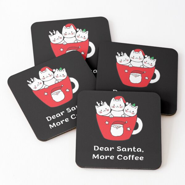 Item preview, Dear Santa, More Coffee | Espresso Yourself Cats | Funny Christmas Coffee Cats designed and sold by ContigoART.