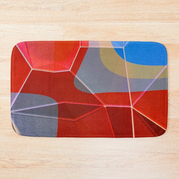 Item preview, Red Geometric Abstract – Faceted Crystal Pattern Print designed and sold by BuckaBaby.