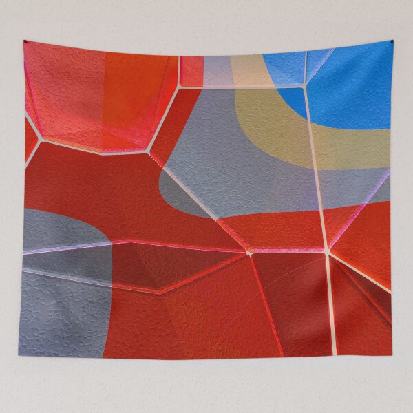 Item preview, Red Geometric Abstract – Faceted Crystal Pattern Print designed and sold by BuckaBaby.