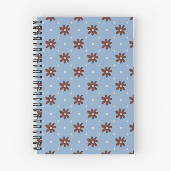 Item preview, Retro Brown Daisy Pattern | Vintage Blue and Pink Floral Polka Dots | Pastel Pink Meets Irish Coffee Floral Design | Dusty Blue Floral | Boho Flower Pattern | Whimsical Daisy Illustration designed and sold by VivaFy.