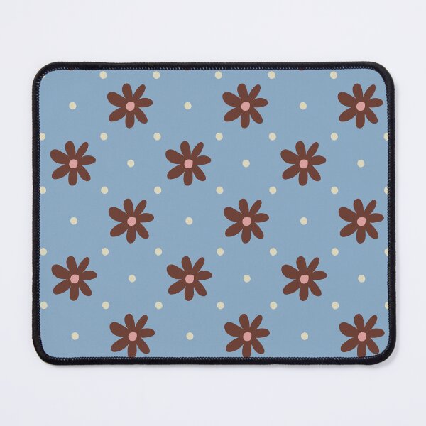 Item preview, Retro Brown Daisy Pattern | Vintage Blue and Pink Floral Polka Dots | Pastel Pink Meets Irish Coffee Floral Design | Dusty Blue Floral | Boho Flower Pattern | Whimsical Daisy Illustration designed and sold by VivaFy.