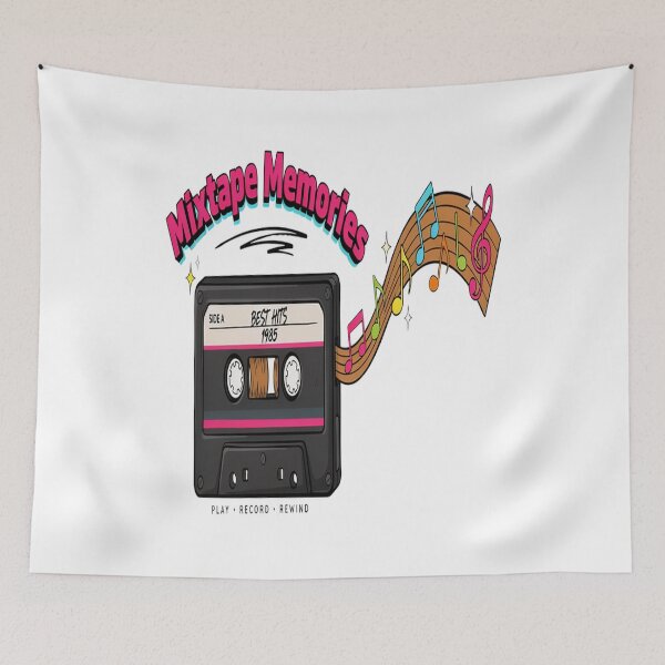 Item preview, Mixtape Memories – 80s Cassette Best Hits Design designed and sold by Midnight Veil Designs.