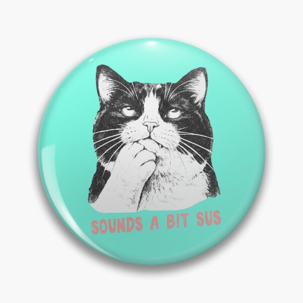 Item preview, Suspicious Cat Distressed Vintage Graphic For Meme Lovers designed and sold by roarsomethings.