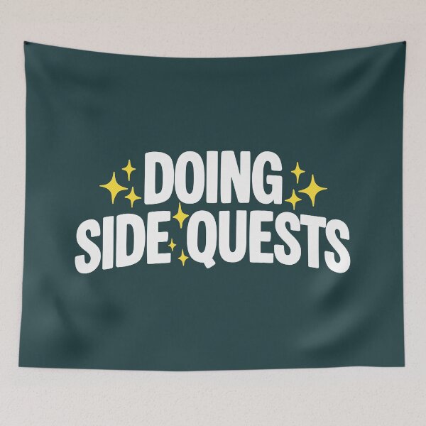 Item preview, Doing side quests designed and sold by PeachyLitchi.