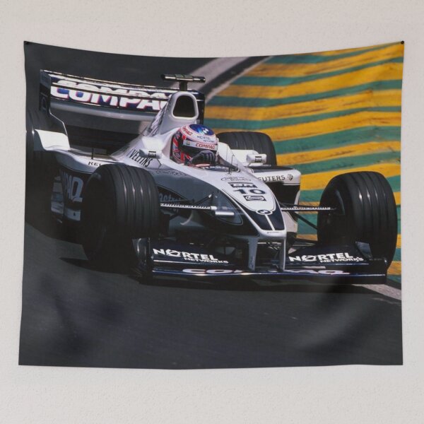 Item preview, Driver in Blue and White Race Car Poster designed and sold by Road To Track.