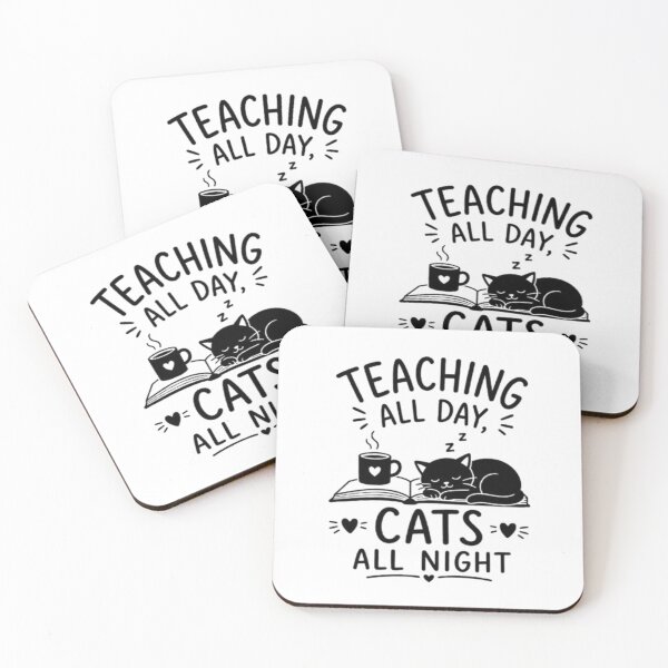 Item preview, Teaching All Day Cats All Night Funny Cat Teacher Shirt designed and sold by 1PRINTORA1.