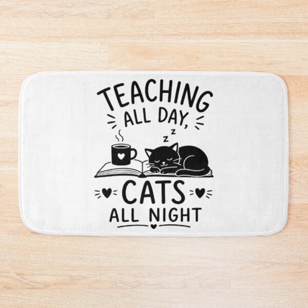 Item preview, Teaching All Day Cats All Night Funny Cat Teacher Shirt designed and sold by 1PRINTORA1.